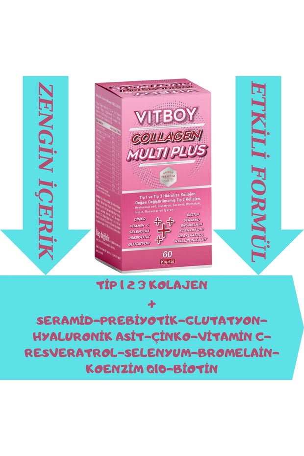 Hydrolyzed Collagen Multi Plus Type 1,2,3 - 60 Capsules - TryAladdin