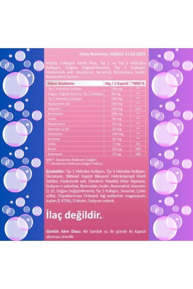 Hydrolyzed Collagen Multi Plus Type 1,2,3 - 60 Capsules - TryAladdin