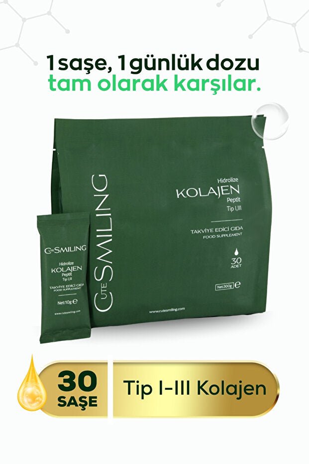 Hydrolyzed Collagen Peptides - 30x10g Sachets for Fast Absorption - TryAladdin