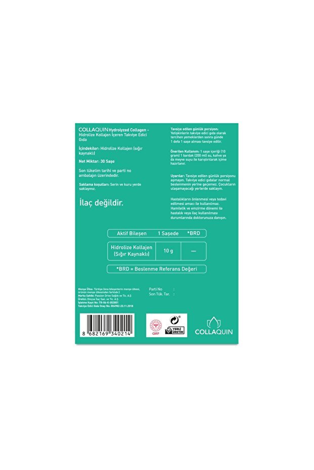 Hydrolyzed Collagen Powder - 30 Sachets for Skin & Joint Health - TryAladdin