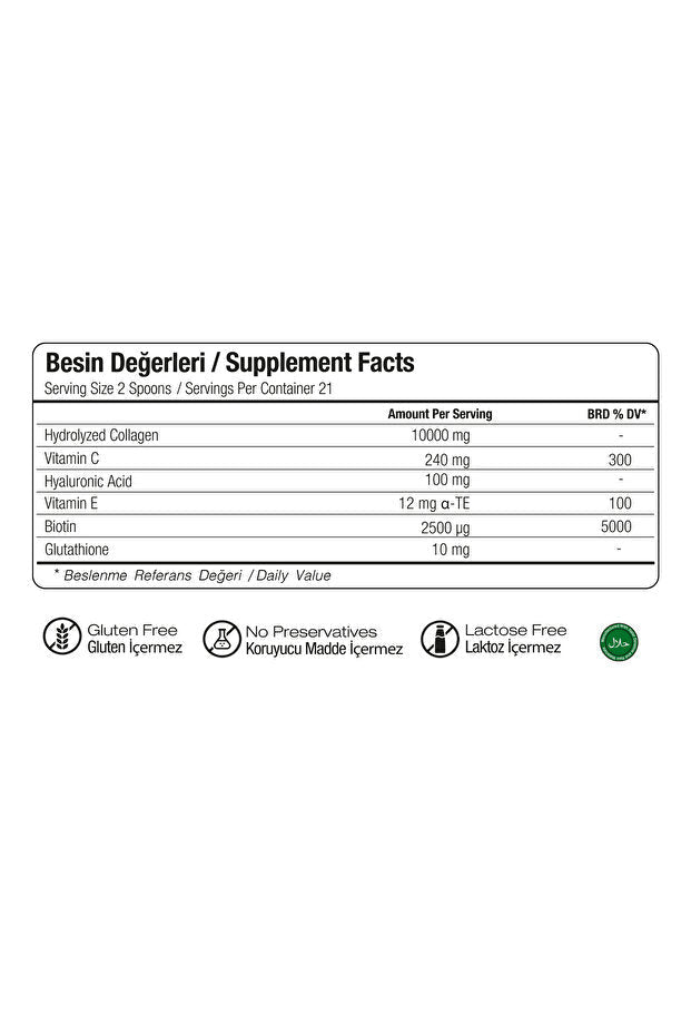WiseLab Hydrolyzed Type 1 Type 3 Collagen L-gluthathione Hyaluronic Acid and Biotin 273gr WiseLab Hydrolyzed Type 1 Type 3 Collagen L-gluthathione Hyaluronic Acid and Biotin 273gr