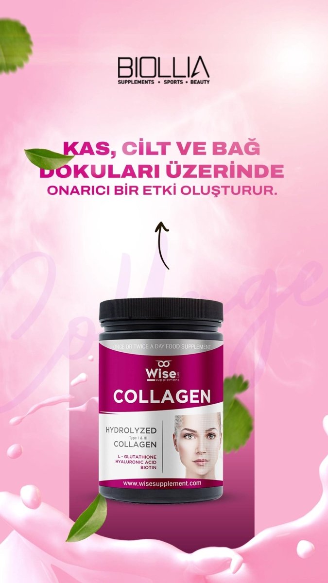 WiseLab Hydrolyzed Type 1 Type 3 Collagen L-gluthathione Hyaluronic Acid and Biotin 273gr WiseLab Hydrolyzed Type 1 Type 3 Collagen L-gluthathione Hyaluronic Acid and Biotin 273gr