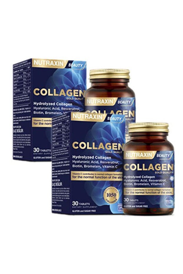 Hydrolyzed Collagen Tablets - 2 x 30 Tablets for Skin Health - TryAladdin