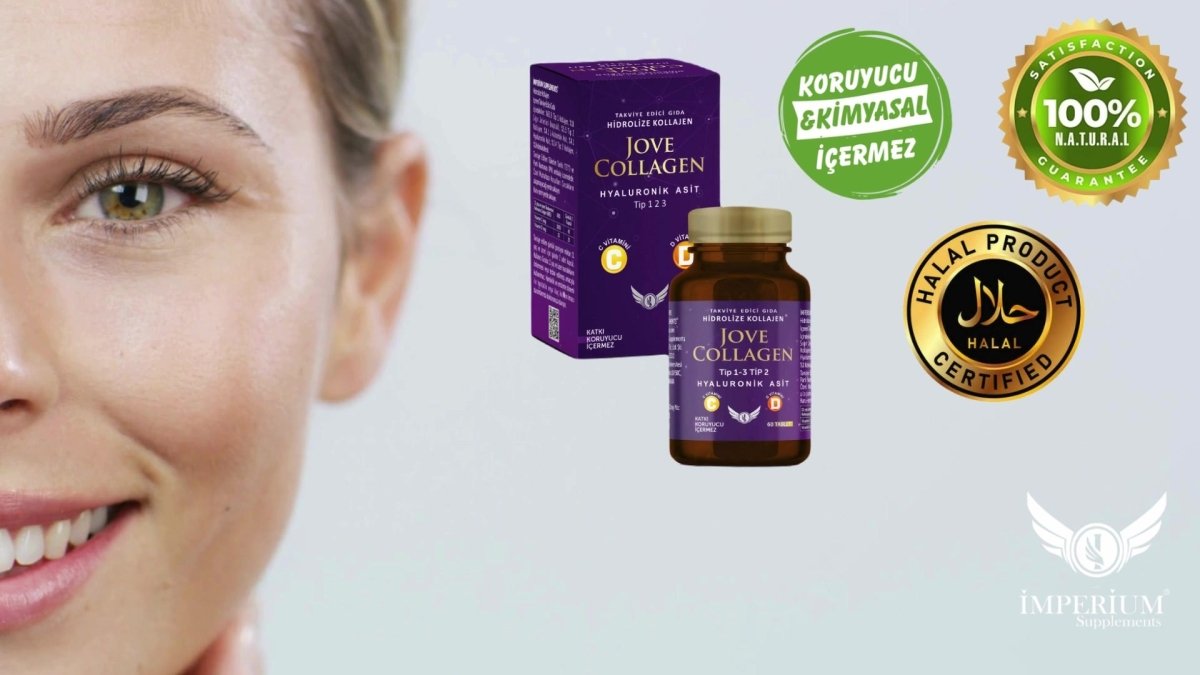 Hydrolyzed Collagen Type 1 - 2 - 3 with Vit C & D3, Hyaluronic Acid - 30 Capsules - TryAladdin