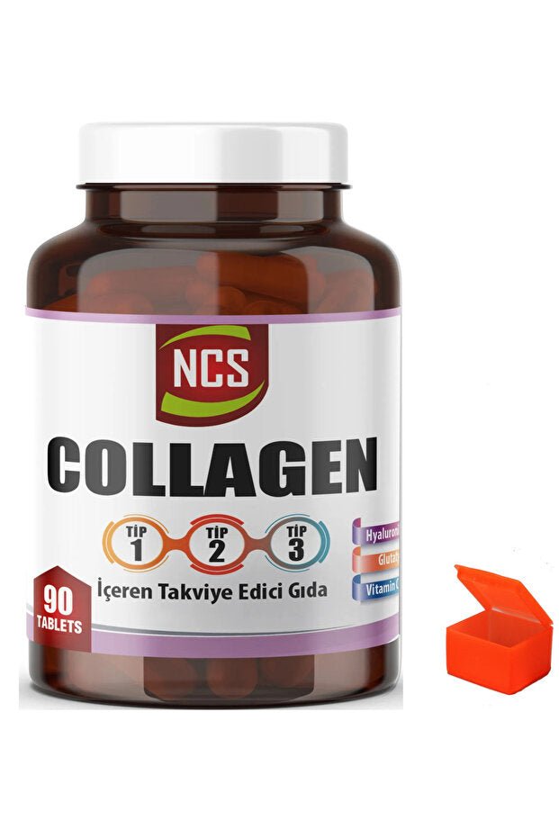 Hydrolyzed Collagen Type 1-2-3 with Vitamin C & Glutathione - 90 Tablets