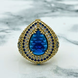 Exquisite Ottoman Sapphire Jewelry Set | Handmade 925 Sterling Silver | Turkish Heritage Collection