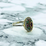 Turkish Handmade Sterling Silver Ruby & Emerald Ottoman Style Women's Ring