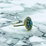 Handmade Turkish Sterling Silver Turquoise Ring - Exquisite Ottoman Style Women's Jewelry