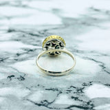 Turkish Handmade Emerald Sterling Silver Ring - Ottoman Style Women's Jewelry