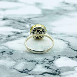 Authentic Ottoman Style Handmade Silver Ring with Genuine Turquoise Gemstone for Women