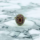 Authentic Turkish Handmade Ruby Silver Ring | Ottoman Style Women's Jewelry & Gifts