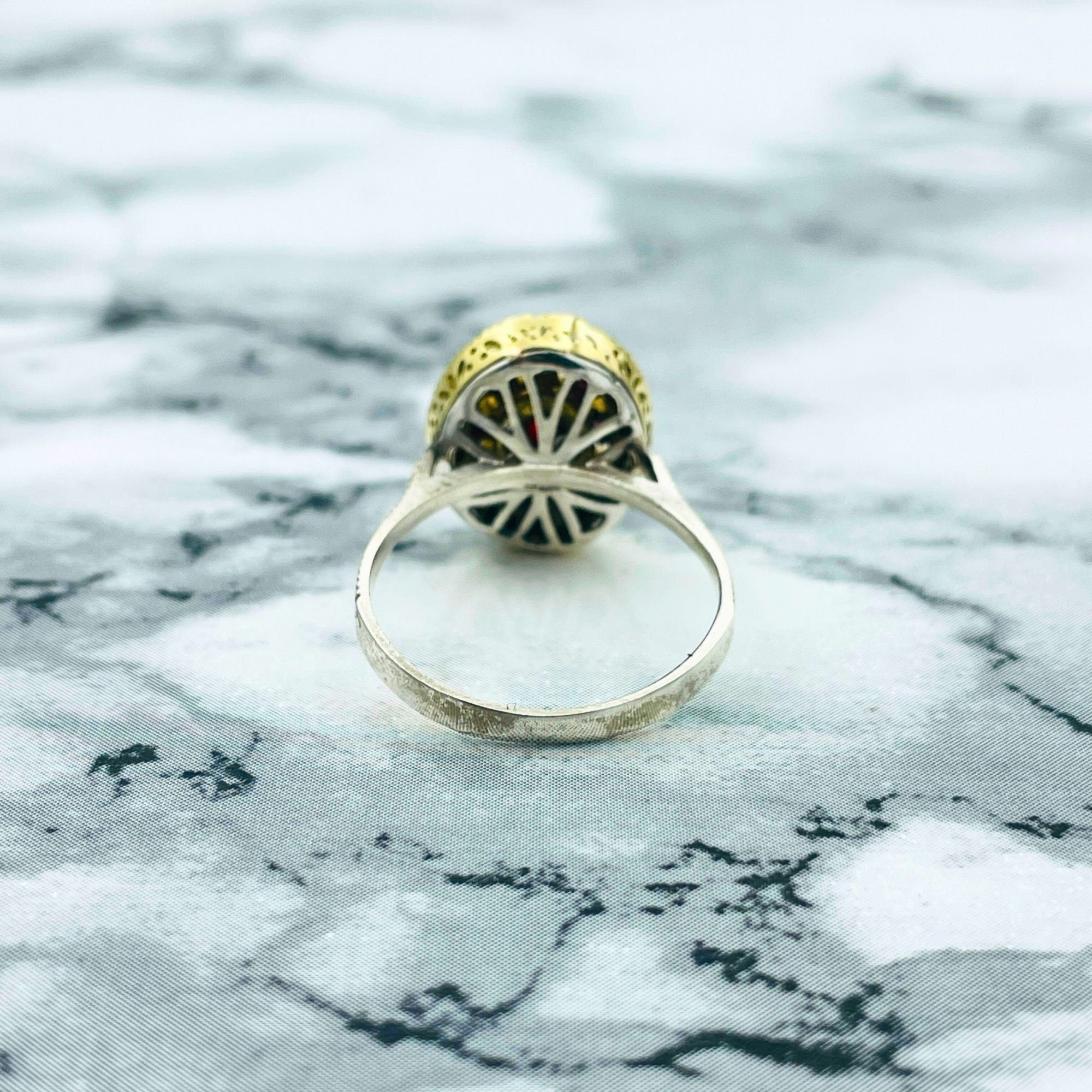 Authentic Turkish Handmade Ruby Silver Ring | Ottoman Style Women's Jewelry & Gifts