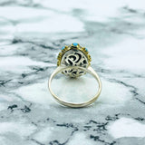 Authentic Turkish Handmade Sterling Silver Turquoise Ottoman Ring for Women