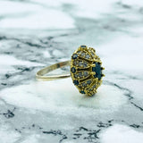 Exquisite Handmade Turkish Sterling Silver Black Onyx Ring | Ottoman Style Women's Statement Jewelry