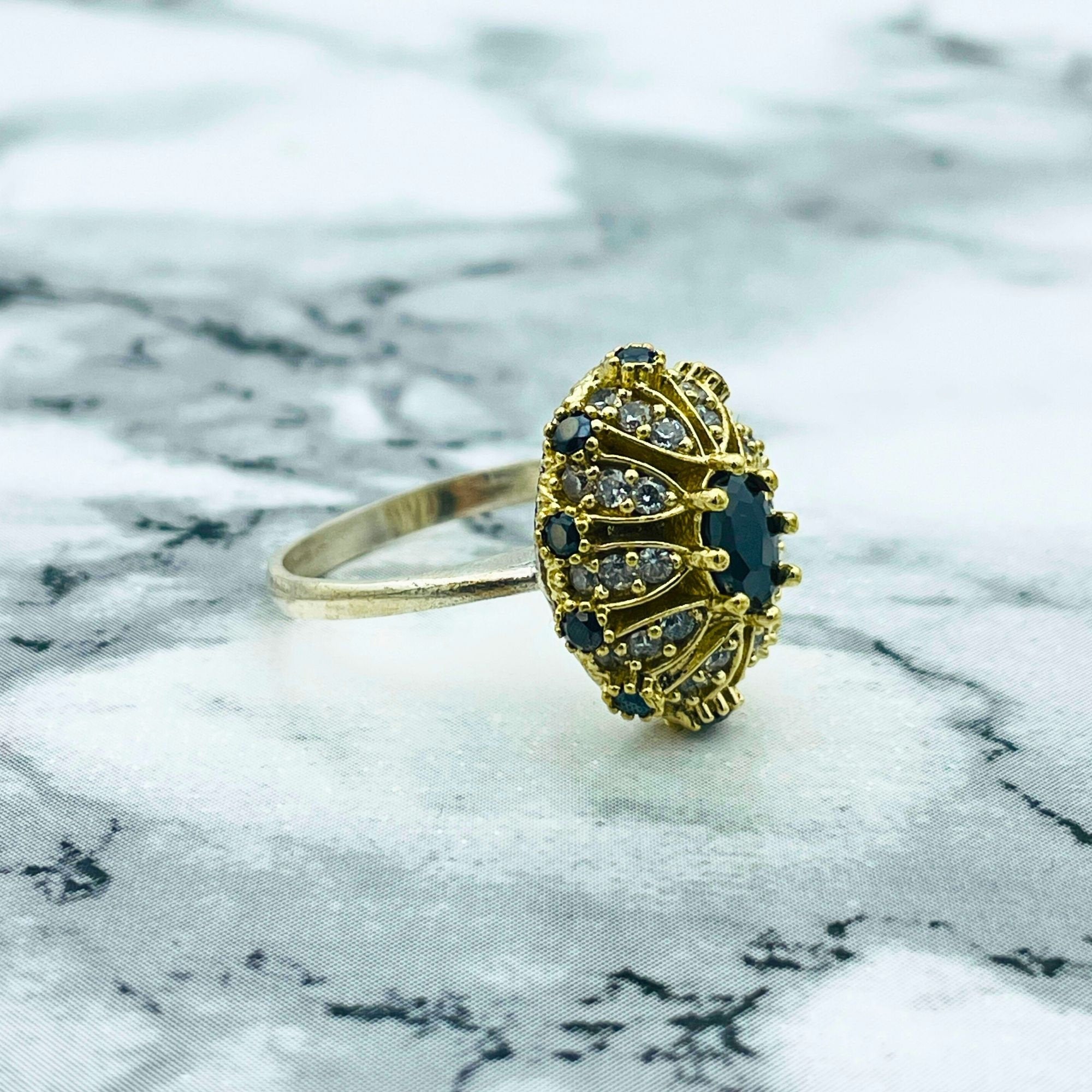 Exquisite Handmade Turkish Sterling Silver Black Onyx Ring | Ottoman Style Women's Statement Jewelry