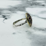 Exquisite Turkish Ottoman Ruby Ring – Handmade Sterling Silver Statement Jewelry for Women