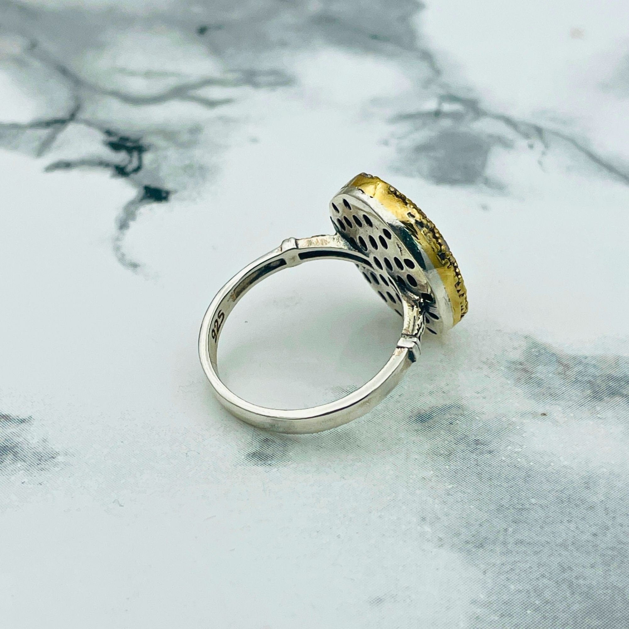 Handcrafted Turkish Sterling Silver Amethyst Ring | Ottoman Inspired Women's Jewelry Gift