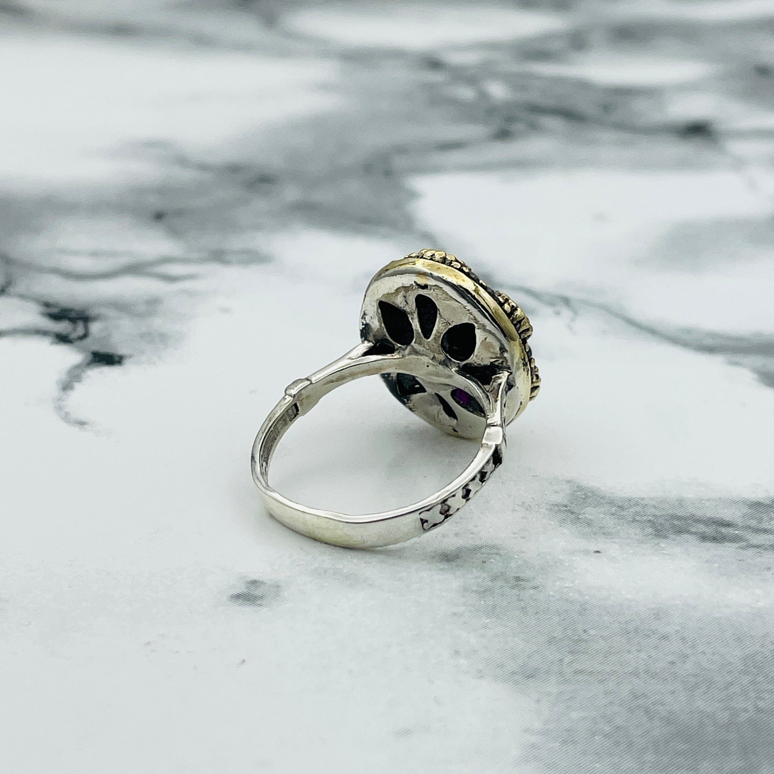 Exquisite Turkish Ottoman Ruby Ring – Handmade Sterling Silver Statement Jewelry for Women