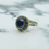 Handmade Turkish Amethyst 925 Sterling Silver Ring | Ottoman Floral Design