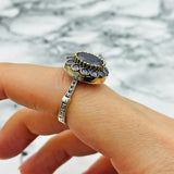 Handmade Turkish Amethyst 925 Sterling Silver Ring | Ottoman Floral Design