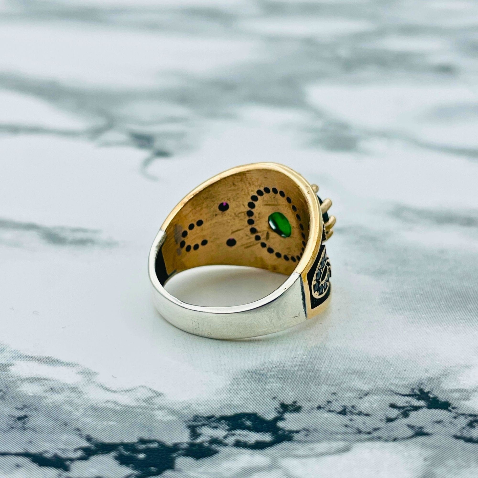 Turkish Ottoman Hürrem Sultan Ruby Ring | Handmade 925 Sterling Silver | Antique Vintage Design