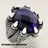 Red Zircon Stone Men's Ring