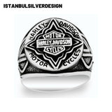 خاتم هارلي ديفيدسون من الفضة الإسترلينية 925K