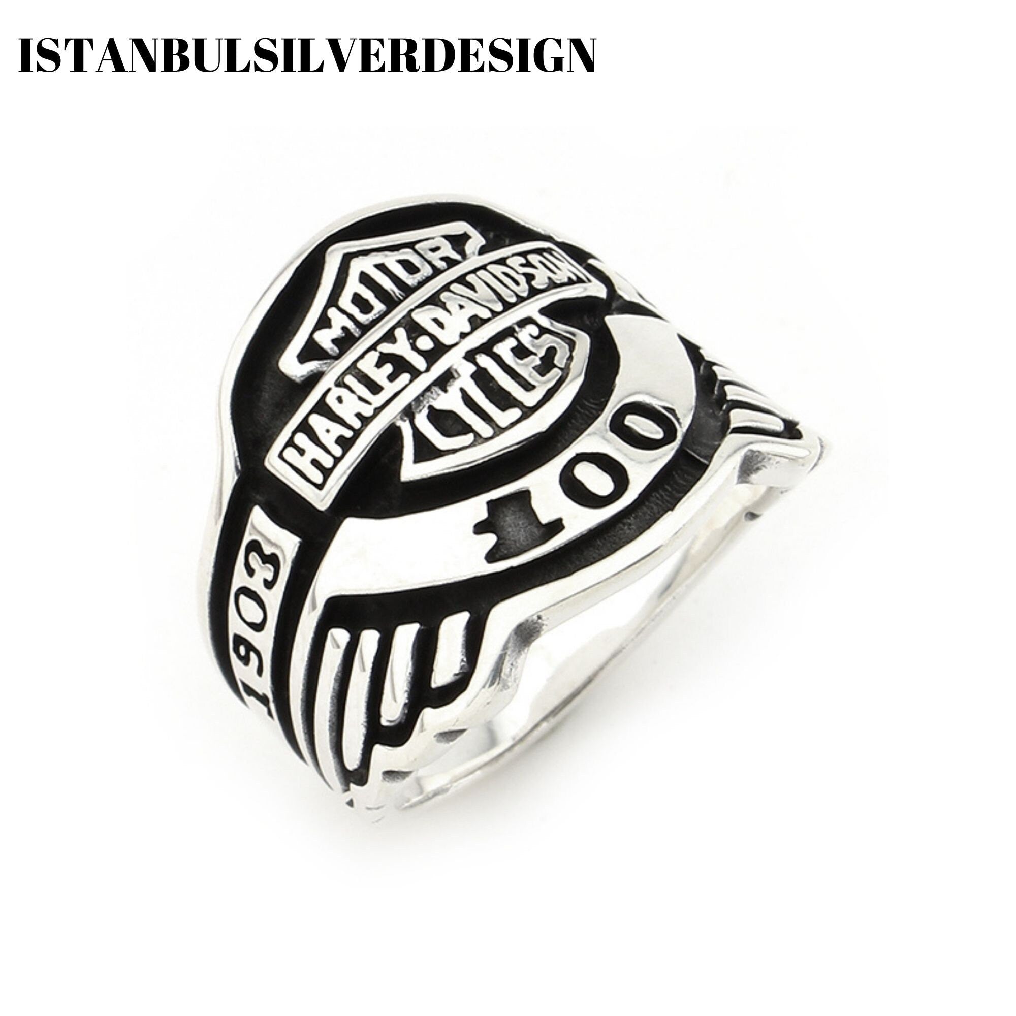 Anello Sigillo Moto Harley Davidson