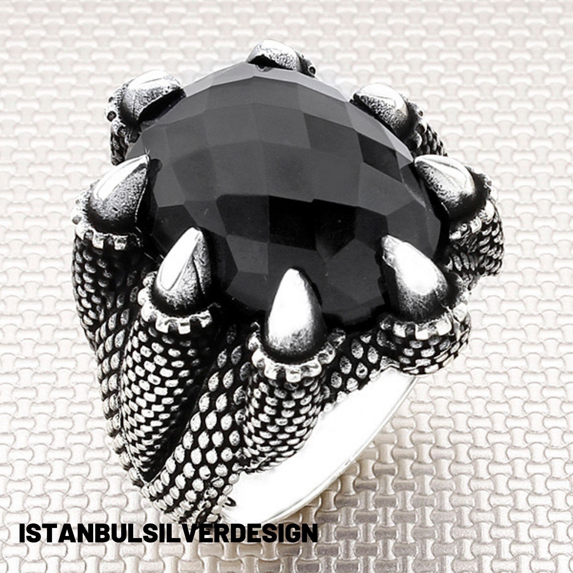 Red Zircon Stone Men's Ring