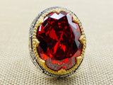 Red Ruby Stone Men's Ring