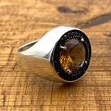 Bague en argent sterling pour homme avec pierre précieuse turque Zultanite à changement de couleur - Bijoux faits main