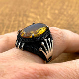 Exquisite Men's Zultanite Color-Changing 925 Sterling Silver Ring - Authentic Handmade Turkish Jewelry Gift