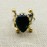 Exquisite Handmade Sterling Silver Green Zircon Ring for Women | Unique Statement & Thoughtful Gift