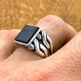 Men's Yellow Citrine Stone Ring