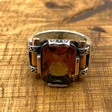 Authentic Turkish Handcrafted Zultanite Men's Ring | 925 Sterling Silver Unique Color-Change Gemstone