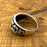 Premium 925 Sterling Silver Harley Davidson Signet Ring for Men - Handmade Biker Jewelry Gift