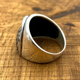 خاتم نسر مميز مصنوع يدويًا من الفضة الإسترلينية 925 للرجال | هدية مجوهرات حيوانية فريدة