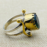 Exquisite Handmade Sterling Silver Green Zircon Ring for Women | Unique Statement & Thoughtful Gift