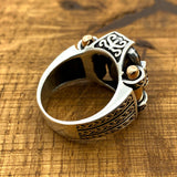 Handmade Men's Turkish Black Onyx Silver Ring