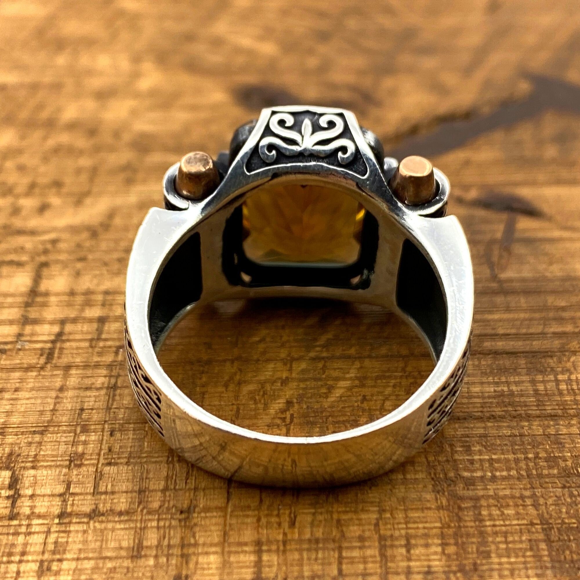 Authentic Turkish Handcrafted Zultanite Men's Ring | 925 Sterling Silver Unique Color-Change Gemstone