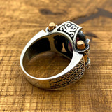 Turkish Handmade Mystic Topaz Men's Ring | 925 Sterling Silver Artisan Jewelry for Him