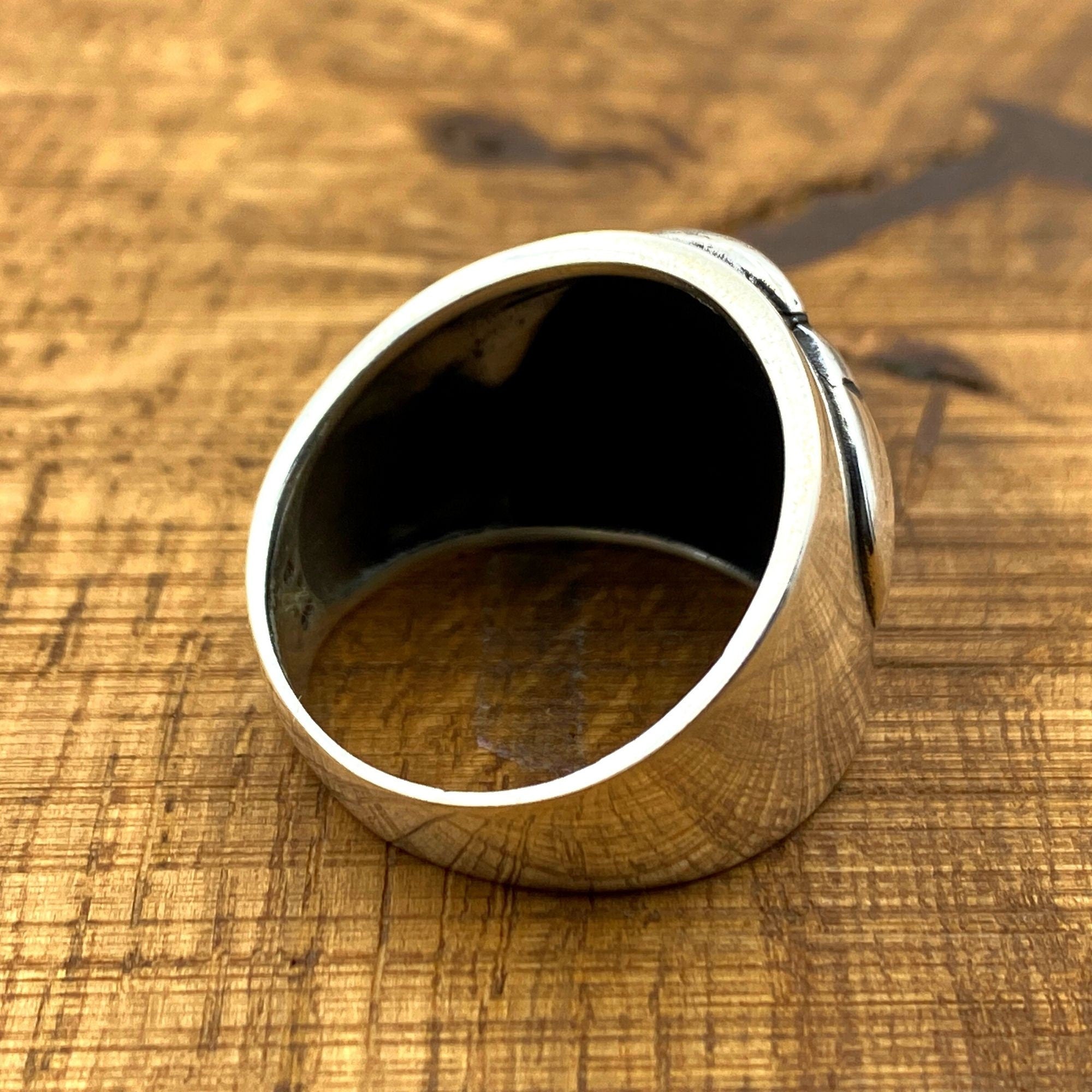 خاتم نسر مميز مصنوع يدويًا من الفضة الإسترلينية 925 للرجال | هدية مجوهرات حيوانية فريدة