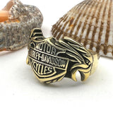 Harley Davidson Inspired 925 Sterling Silver Biker Ring - Unisex Motorcycle Jewelry Gift