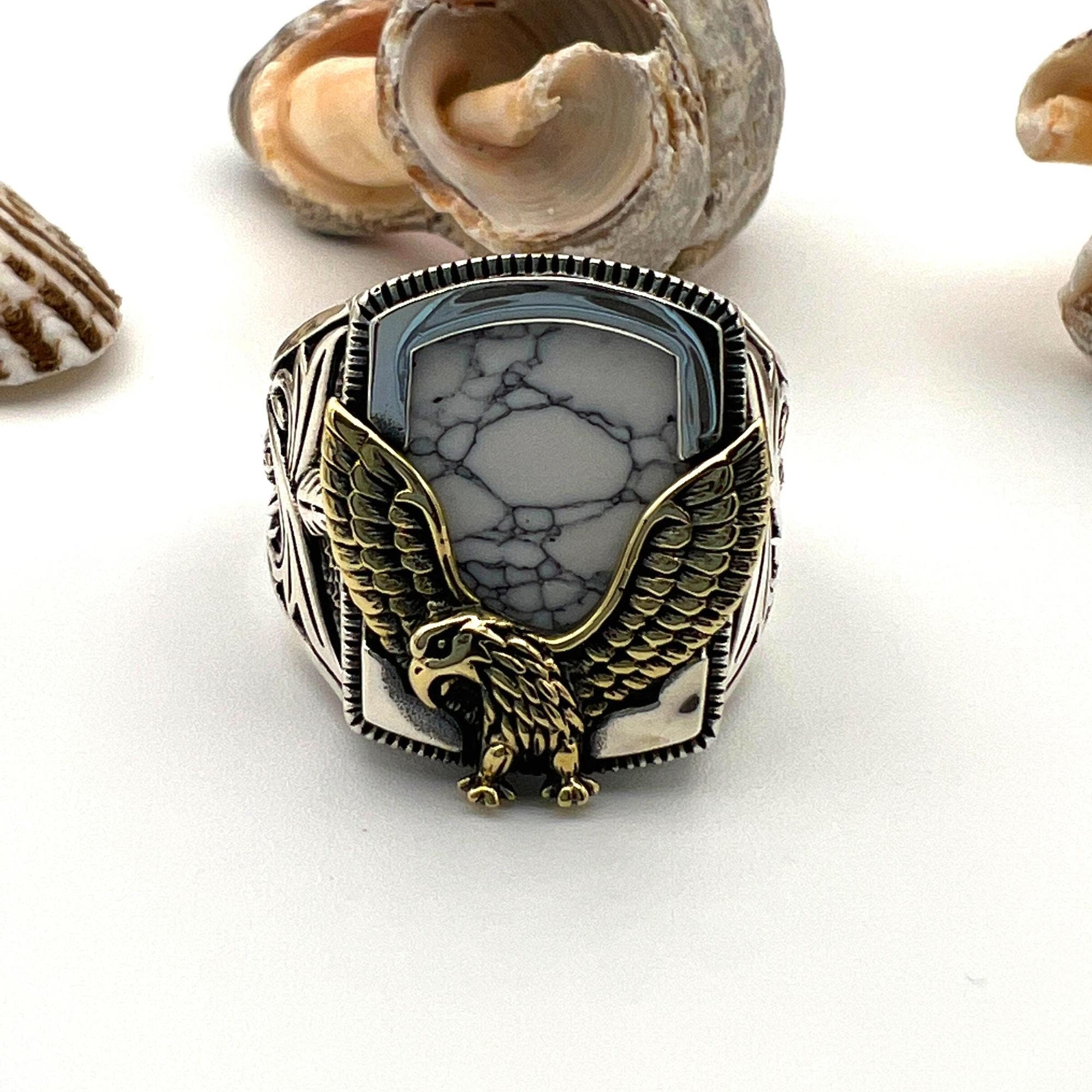 Men's Turquoise Stone Handmade Silver Ring