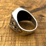 Handmade 925 Sterling Silver Men's Ring | Unique Knit Texture Design | Minimalist Gift for Him