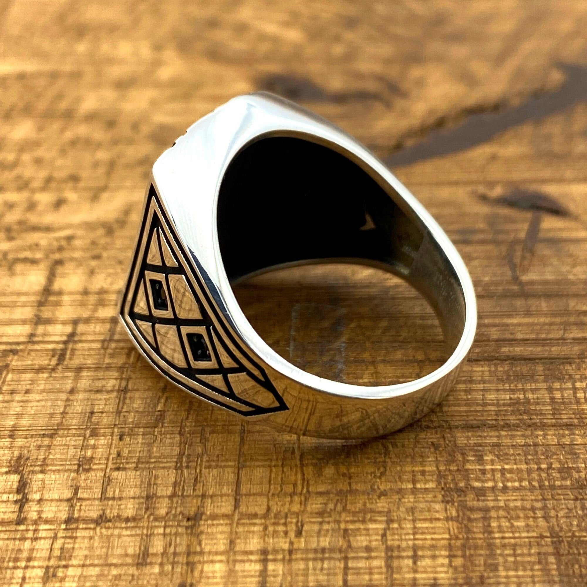 Handmade 925 Sterling Silver Men's Ring | Unique Knit Texture Design | Minimalist Gift for Him