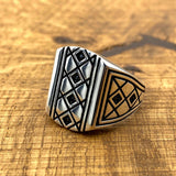 Handmade 925 Sterling Silver Men's Ring | Unique Knit Texture Design | Minimalist Gift for Him