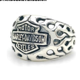 925 Sterling Silver Biker Style Ring - Motorcycle Enthusiast Jewelry for Men & Women