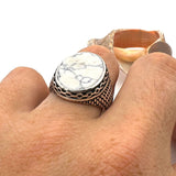 Men's Turquoise Stone Handmade Silver Ring