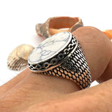 Men's Turquoise Stone Handmade Silver Ring